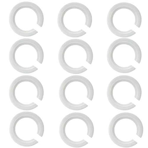 Dinghaole 12 Stück E27-E14 Lampenschirm-Reduzierring, Adapterring, Glühbirnenfassung, Konverter, langlebige Metallhalterung, kann Dual-Zubehör unterstützen (weiß) von dinghaole