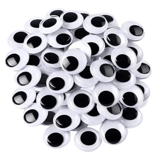 Dinghaole 100 Stück Selbstklebende Süße Augen - Für DIY-Handarbeit, Große Schwarz-weiße Handwerks-Augen (20mm) von dinghaole