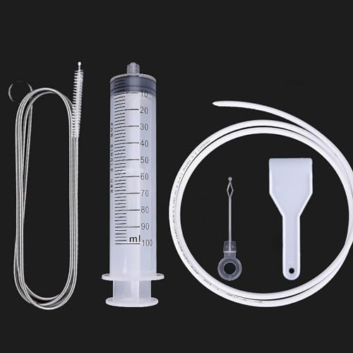 Dinghaole Spritzen mit 1m Plastikschlauch, wiederverwendbare Plastikspritzen für Experimente, Tierfütterung, industrielle, wissenschaftliche Labore (6er Set) von dinghaole