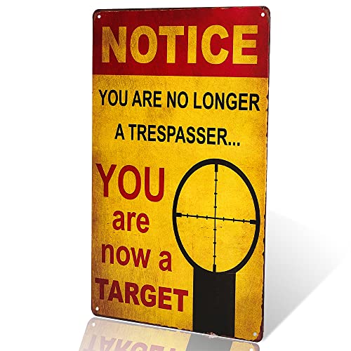 Metallschild mit Aufschrift "dingleiever-Warning You are no Longer Trespassing" - You are a Target Metallschild mit Aufschrift "dingleiever-Warning You are no Longer Trespassing" - You are a Target von dingleiever