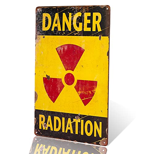dingleiever Gefahrenschild "Danger Radiation Allied Military Vintage Blechschild - Outdoor Funny Signs von dingleiever