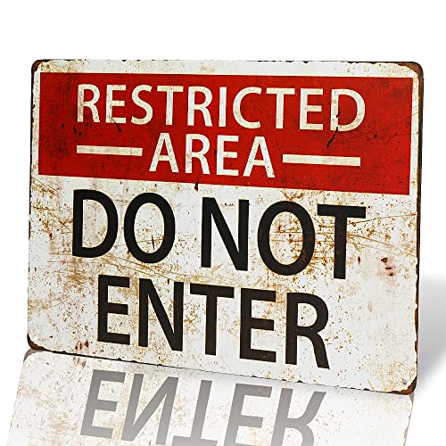 dingleiever - Restricted Area Schild - Do Not Enter Wandbild Schild 812 cm von dingleiever