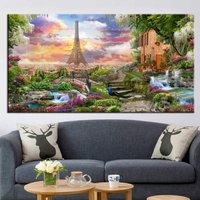 5D Diy Diamant Malerei Blumen Garten Landschaft Kreuzstich Kit Full Diamond Stickerei Wasserfall Wolke Mosaik Bild von dingxing