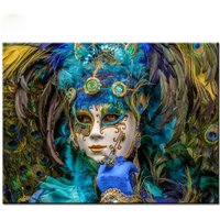 5D Diy Vollquadrat/Rund Strass Diamant Malerei Pfau Maske Frau Stickerei Kreuzstich Mosaik Kunst von dingxing