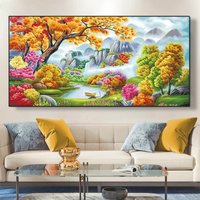 Diy Diamant Malerei Herbst Baum Landschaft Kreuzstich Bild Strass Stickerei Mosaik Vollbohrung Wandbild von dingxing