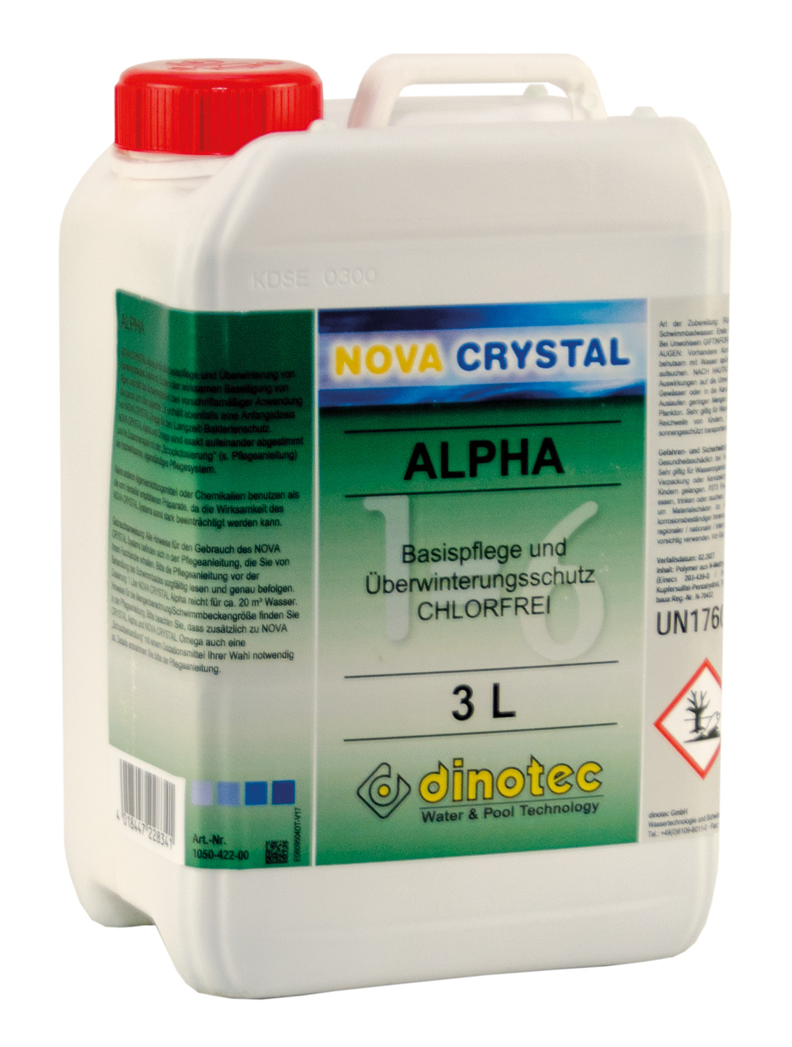 Dinotec NOVA CRYSTAL Alpha 3 Liter - chlorfreie Wasserpflege Dinotec NOVA CRYSTAL Alpha 3 Liter - chlorfreie Wasserpflege von dinotec