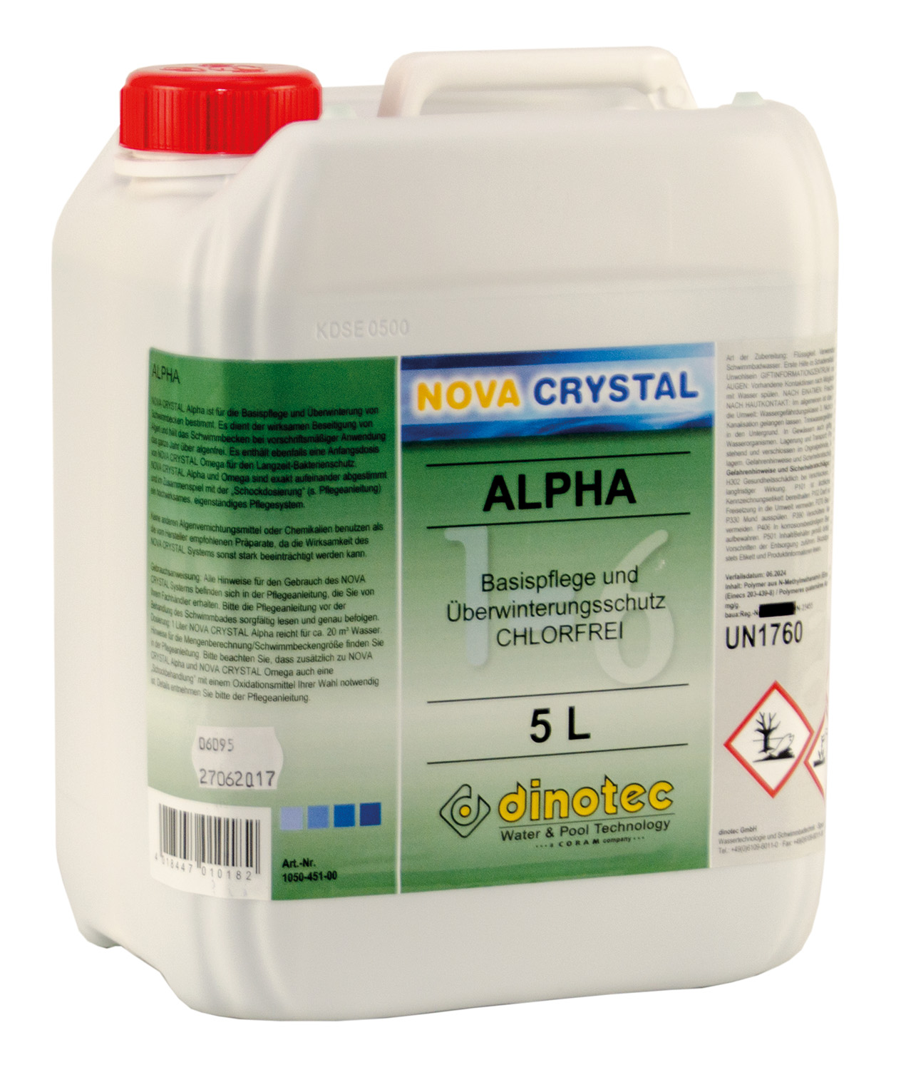 Dinotec NOVA CRYSTAL Alpha 5 Liter - chlorfreie Wasserpflege Dinotec NOVA CRYSTAL Alpha 5 Liter - chlorfreie Wasserpflege von dinotec