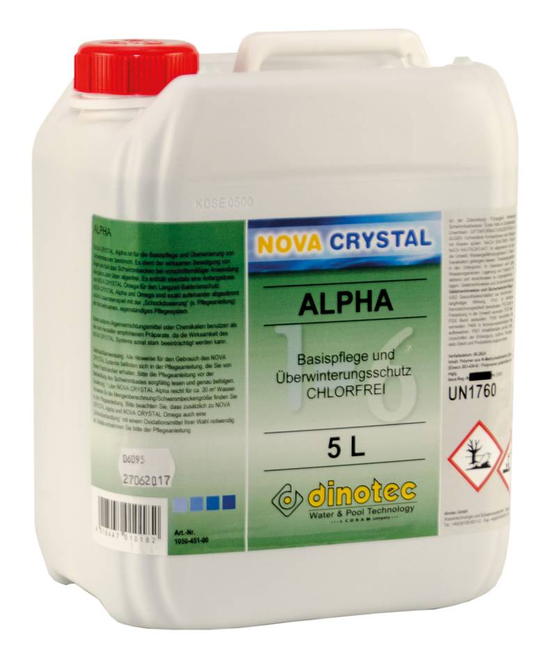 Dinotec NOVA CRYSTAL Alpha 5 Liter - chlorfreie Wasserpflege von dinotec