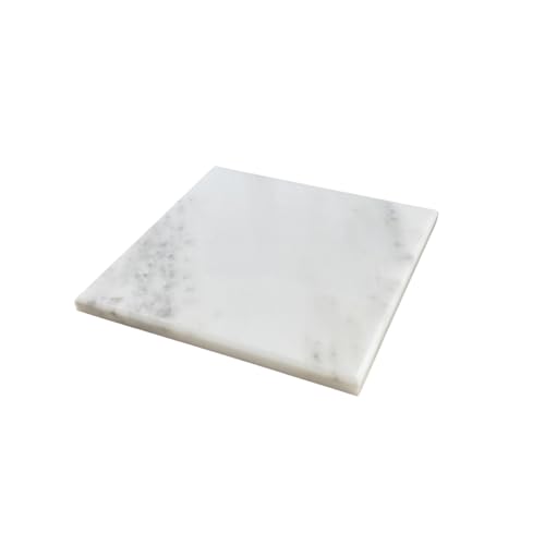 MARMOR-DEKOPLATTE. QUADRATISCH. 15cm. Rechteckige Steinplatte, Steintafel, Marmorplatte in Untersetzer in weiß, Weiss von dio only for you