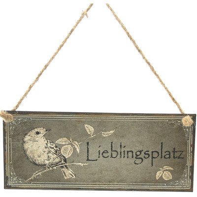 Blechschild Dekoschild Lieblingsplatz Vintage von Dio