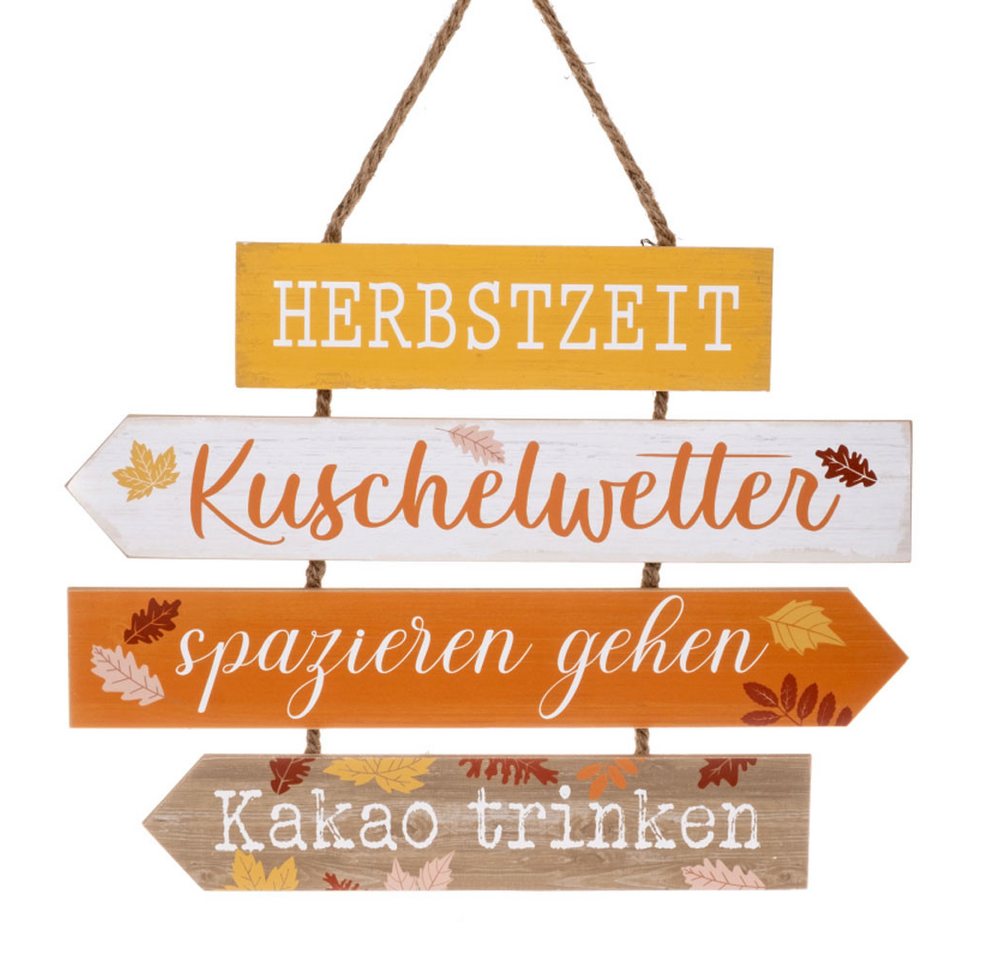 dio Dekohänger Schild Holz 35x26cm Herbstzeit Wandhänger Herbst (1 St) von dio