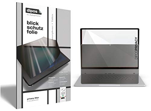 dipos I 2-Wege Blickschutzfolie kompatibel mit Microsoft Surface Book 2 13.5 Zoll (Im Querformat) 2 Stück I Sichtschutz-Folie Display-Schutzfolie Privacy-Screen - Schützt gegen seitliche Blicke von dipos