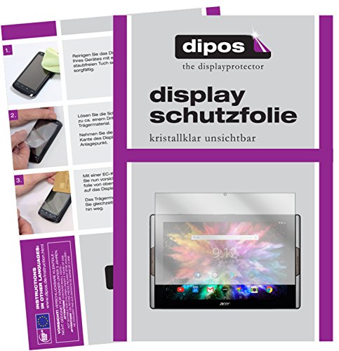 dipos I 2X Schutzfolie klar kompatibel mit Acer Iconia Tab 10 A3-A50 Folie Displayschutzfolie von dipos
