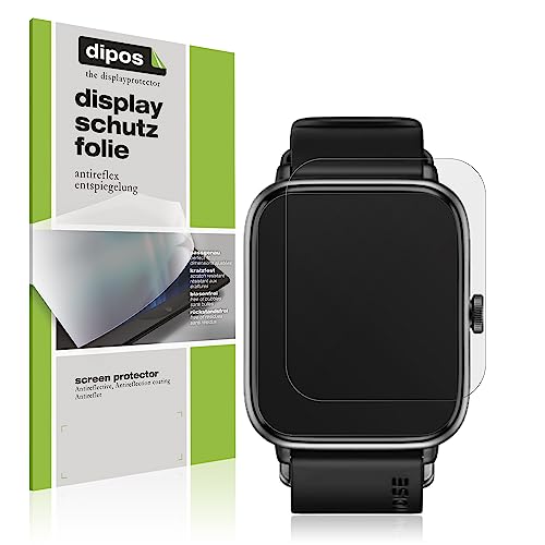 dipos I 5X Schutzfolie matt kompatibel mit Noise ColorFit Pro 4 Displayschutz-Folie (Kleiner als das Glas, da Dieses gewölbt ist) von dipos