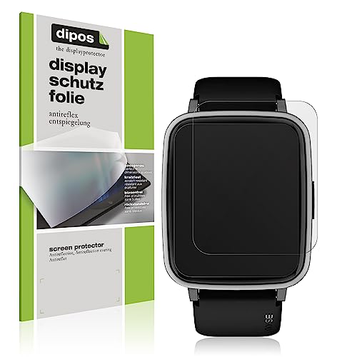 dipos I 5X Schutzfolie matt kompatibel mit Noise ColorFit Pulse 2 Displayschutz-Folie (Kleiner als das Glas, da Dieses gewölbt ist) von dipos