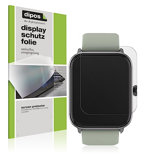 dipos I 6X Schutzfolie matt kompatibel mit Noise ColorFit Pro 3 Alpha Folie Displayschutzfolie (bewusst Kleiner als das Glas, da Dieses gewölbt ist) von dipos