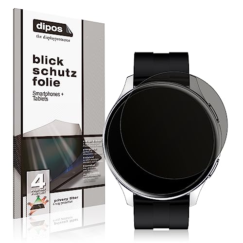 dipos I Blickschutzfolie kompatibel mit Fireboltt Invincible Display-Schutzfolie matt mit 4-Wege Sichtschutz-Effekt (bewusst Kleiner als das Glas, da Dieses gewölbt ist) von dipos