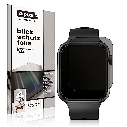 dipos I Blickschutzfolie kompatibel mit Fireboltt Ring Plus Display-Schutzfolie matt mit 4-Wege Sichtschutz-Effekt (bewusst Kleiner als das Glas, da Dieses gewölbt ist) von dipos