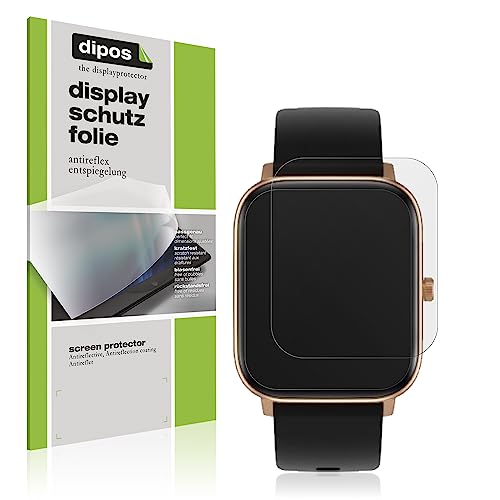 dipos I Schutzfolie matt kompatibel mit Noise ColorFit Icon 2 Displayschutz-Folie (Kleiner als das Glas, da Dieses gewölbt ist) von dipos