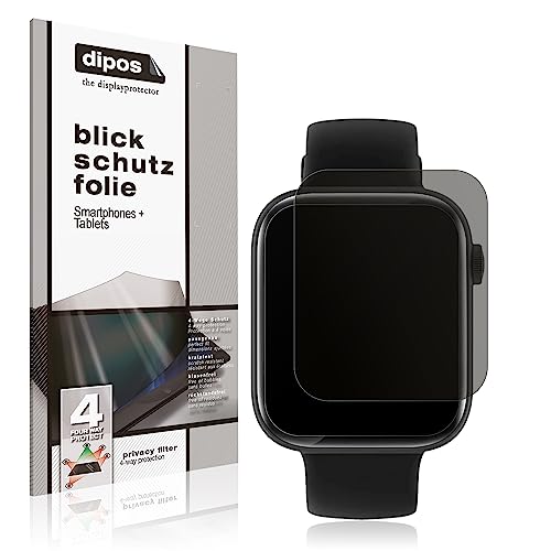 dipos I Sichtschutz-Folie matt kompatibel mit Fireboltt Ring 3 Blickschutzfolie Display-Schutzfolie Privacy-Filter (Kleiner als das Glas, da Dieses gewölbt ist) von dipos