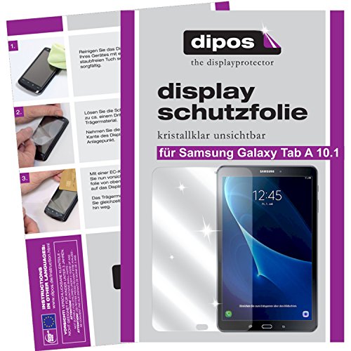 dipos I 2X Schutzfolie klar kompatibel mit Samsung Galaxy Tab A 10.1 (2016) Folie Displayschutzfolie von dipos