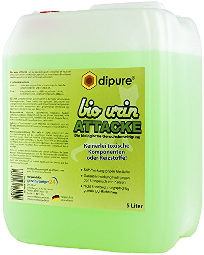 Katzenurin-Entferner - Bio Urin Attacke - Geruchsentferner mit Mikroorganismen (Katzen-Urin Reiniger, Geruchskiller, Geruchsneutralisierer, Urinfleck Entferner) von dipure