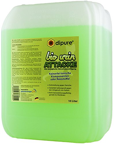 Katzenurin-Entferner - Bio Urin Attacke - Geruchsentferner mit Mikroorganismen (Katzen-Urin Reiniger, Geruchskiller, Geruchsneutralisierer, Urinfleck Entferner) von dipure