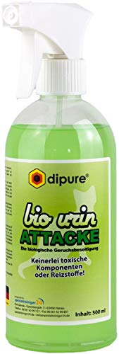Katzenurin-Entferner - Bio Urin Attacke - Geruchsentferner mit Mikroorganismen (Katzen-Urin Reiniger, Geruchskiller, Geruchsneutralisierer, Urinfleck Entferner) von dipure