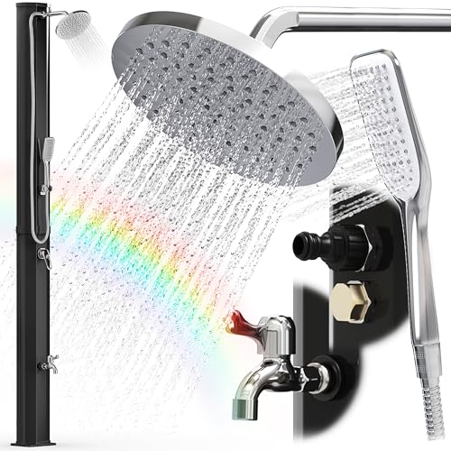 dirks-traumbad Solar Gartendusche 35l mit Handbrause 20cm Duschkopf Antikalk Funktion Fußdusche I Wasserhahn Ablassschraube Solardusche Garten Aussendusche Sauna Dusche Outdoor Pooldusche dirks-traumbad Solar Gartendusche 35l mit Handbrause 20cm Duschkopf Antikalk Funktion Fußdusche I Wasserhahn Ablassschraube Solardusche Garten Aussendusche Sauna Dusche Outdoor Pooldusche von dirks-traumbad
