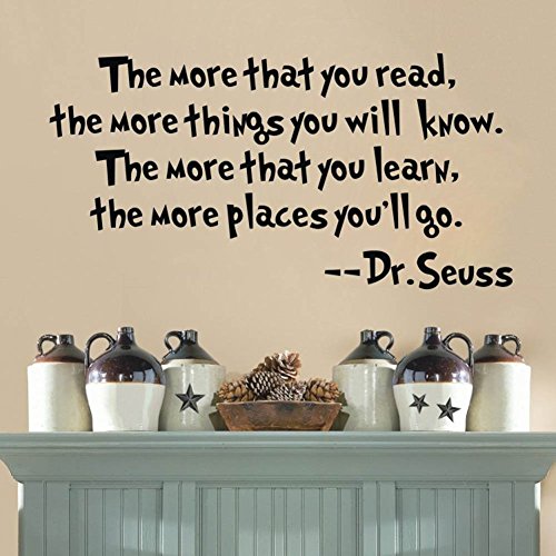 Discountfan Dr Seuss The More That You Read You Know Saying Quote Home Decor Vinyl Decals Wall Sticker von discountfan