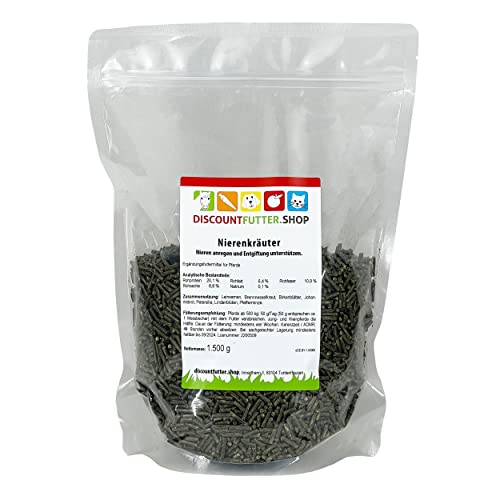 Nierenkräuter (100% Natur - 1, 5 kg) | Entgiftungsorgan Niere | Brennnessel, Birkenblätter, Lindenblüten von discountfutter.shop