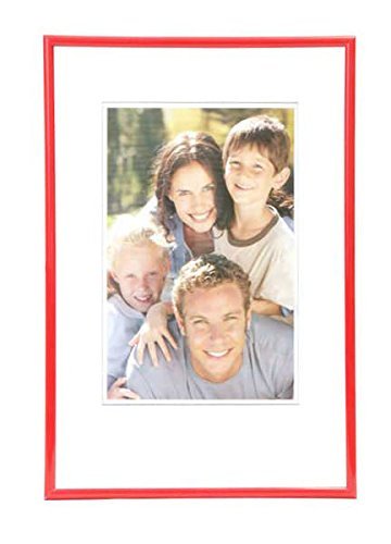 discountoase Moderne Kunststoff Bilderrahmen Fotorahmen 9x13 bis 40x50 cm versch. Farben (10x15, Rot) von discountoase