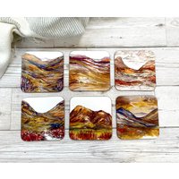 Glencoe Scottish Highland Untersetzer Abstrakte Landschaftskunst Glencoe Scottish Highland Untersetzer Abstrakte Landschaftskunst von discoveranddraw