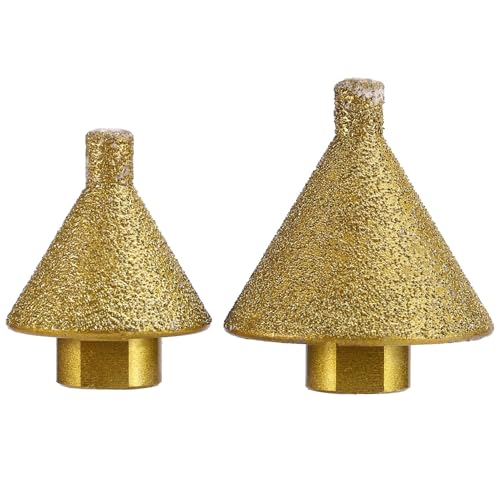 dissot 2 Stück Diamant-Anfasen für Winkelschleifer M10 38 mm 50 mm Adapter Werkzeug zum Öffnen von Löchern und Schleifen, zum Anfasen von dissot