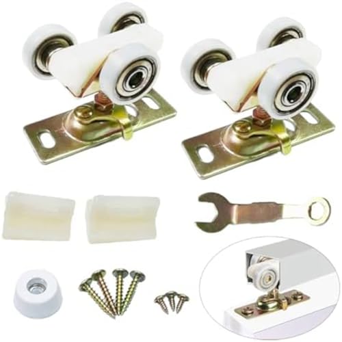 dissot 2 Stück Schiebetürbeschläge oben Aufhänger Rollen Montage Fit Ersatzteile 1125 & 1500 Hardware-Kit von dissot