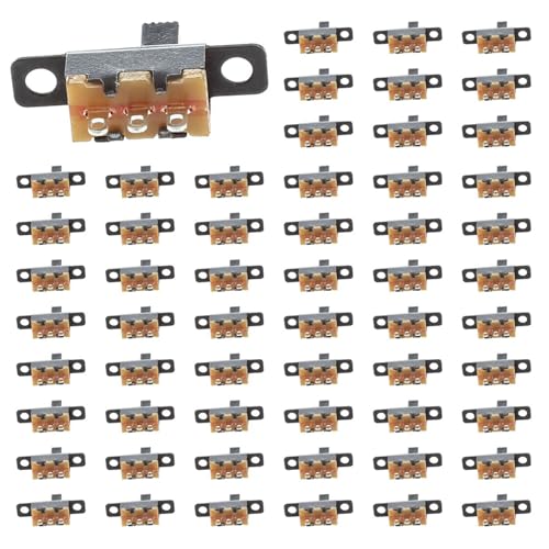 dissot 200 Stück Mini-Schiebeschalter SPDT schwarz 5 V 0,3 A für kleine elektronische Projekte DIY von dissot
