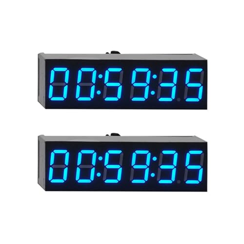 dissot 2Stück 0,36 6-Bit-Uhr LED Digitale Elektronische Uhr W Zweites Anzeigemodul Abschaltspeicher Helligkeitseinstellung -B von dissot