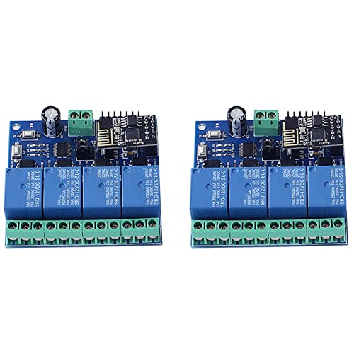 dissot 2X DC 12V ESP8266 ESP-01 4-Kanal Relais WiFi für IoT Smart Hause Handy APP Controller WiFi Relais von dissot