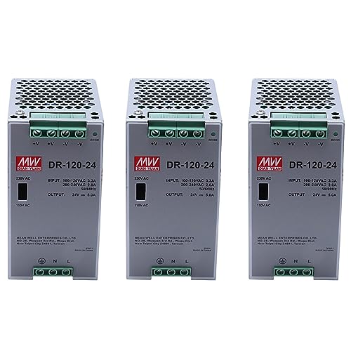dissot 3 x -120-24 120 W Stromversorgung für Schienen in Industriequalität 24 V 5 A Schaltleistung auf Stromschiene Umschaltung Stromquelle von dissot
