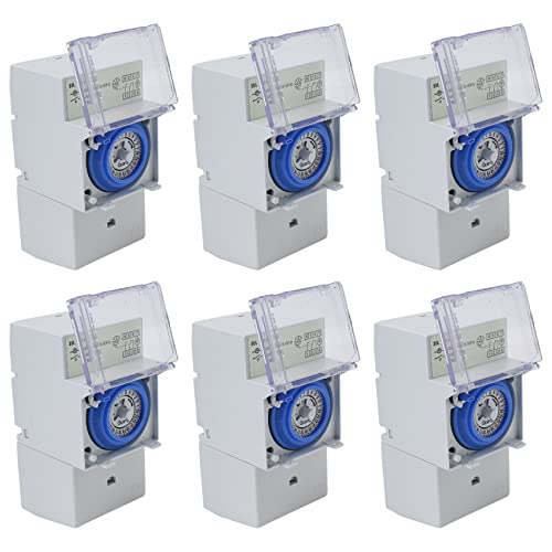 dissot 6 x Sul181H Mechanischer Timer 24 Stunden Schaltrelais elektrisch programmierbarer Timer dissot 6 x Sul181H Mechanischer Timer 24 Stunden Schaltrelais elektrisch programmierbarer Timer von dissot