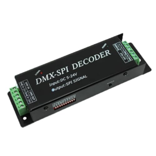 dissot DMX200 SPI zu Decoder für LED-Streifen 2801 6803 2812 2811, DC 5 V 12 V 24 V, sorgfältige Herstellung und dissot DMX200 SPI zu Decoder für LED-Streifen 2801 6803 2812 2811, DC 5 V 12 V 24 V, sorgfältige Herstellung und von dissot