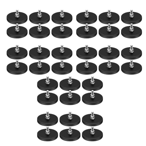 dissot Gummibeschichtete Magnete, Neodym-Magnetbasis 22 lb mit M6-Gewindemagnet mit Schrauben und Muttern, starke Magnete, die 36 Stück aufnehmen können dissot Gummibeschichtete Magnete, Neodym-Magnetbasis 22 lb mit M6-Gewindemagnet mit Schrauben und Muttern, starke Magnete, die 36 Stück aufnehmen können von dissot