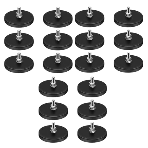 dissot Gummibeschichtete Magnete, Neodym-Magnetbasis 22 lb mit M6-Gewindemagnet mit Schrauben und Muttern, starke Magnete, für 18 Stück dissot Gummibeschichtete Magnete, Neodym-Magnetbasis 22 lb mit M6-Gewindemagnet mit Schrauben und Muttern, starke Magnete, für 18 Stück von dissot