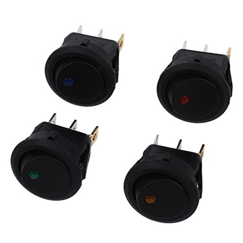 dissot dissot(R) 4 Mini Runde LED-Anzeige Kippschalter 3 Pin On-Off 12 V DC von dissot