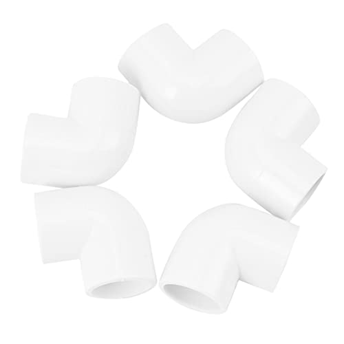 dissot dissot(R) 5 Stück 20 mm Durchmesser 90 Grad Winkel Winkel Verbindungsstücke aus PVC Adapter Anschluss weiß von dissot