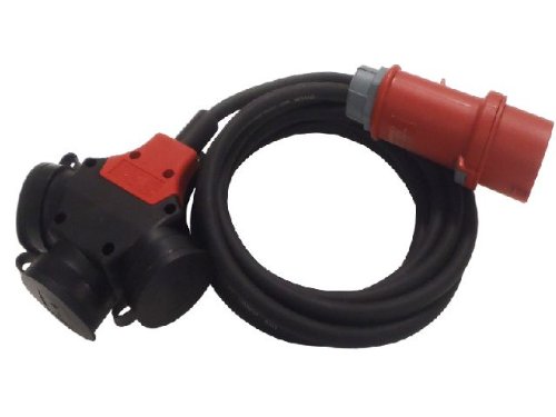 CEE Adapter Stromverteiler 16A 400V - 3 x 230V Baustromverteiler Steckdosenverteiler Starkstromverteiler NEU von ETF