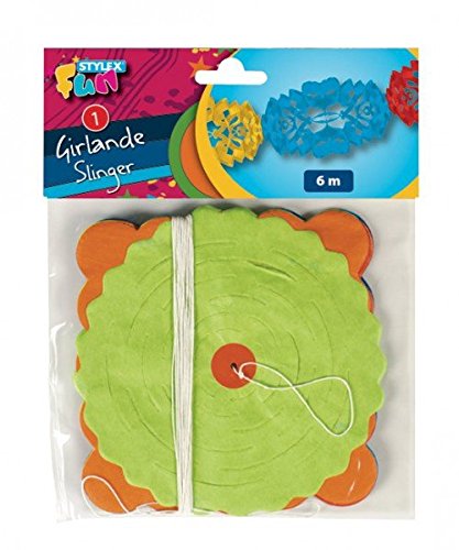 Girlande 4 Stück x 6m bunt für Party Deko Fasching Geburtstag von Aktivhandel von Guoml