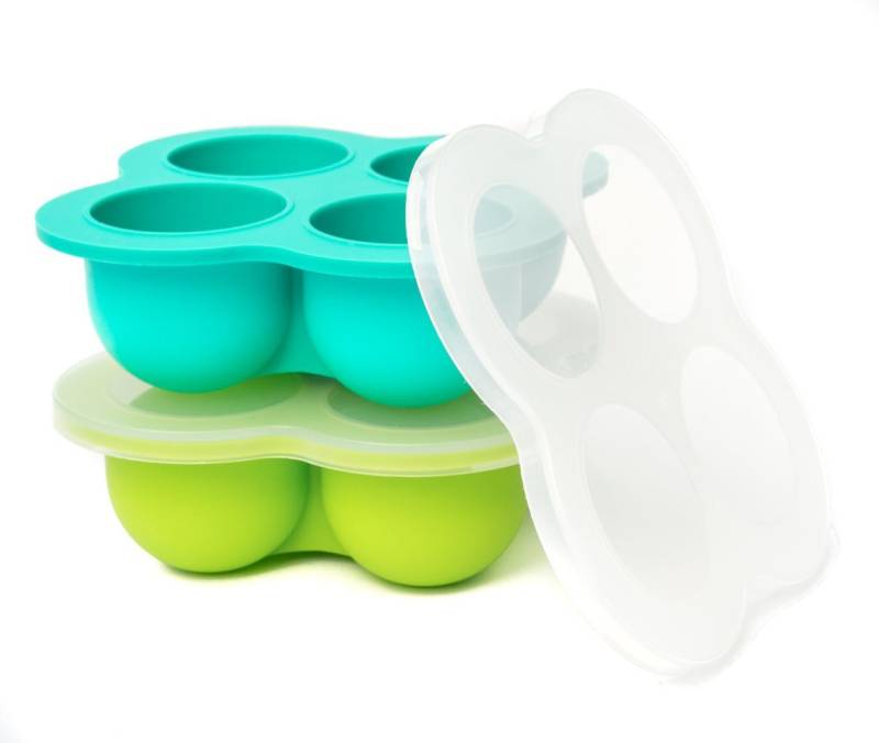 divata Eiswürfelform Mit Deckel, 2er Set FRIERies – Silikon Gefrierform Baby Nahrung von divata
