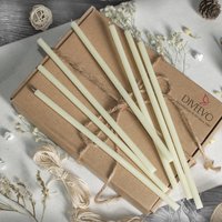 20-150 Stück Kerzenbündel Bienenwachskerzen Hochwertige Ritualkerzen 20, 5 cm Ø-6, 6 Mm I 60 Min Brenndauer in Weiß Nr.60 von diveevoshop