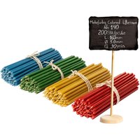 Diveevo Kirchliche Bienenwachskerzen N140 - 200 Stk. I Hochwertige Ritualkerzen L-16 cm Ø-5, 0 Mm 30 Min Brenndauer in Gelb Rot Grün Blau Diveevo Kirchliche Bienenwachskerzen N140 - 200 Stk. I Hochwertige Ritualkerzen L-16 cm Ø-5, 0 Mm 30 Min Brenndauer in Gelb Rot Grün Blau von diveevoshop